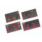 201 PIECE - FULLY STOCKED - RED STEEL ROLLING TOOL-CABINET