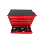 201 PIECE - FULLY STOCKED - RED STEEL ROLLING TOOL-CABINET