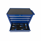 201 PIECE - FULLY STOCKED - BLUE STEEL ROLLING TOOL-CABINET