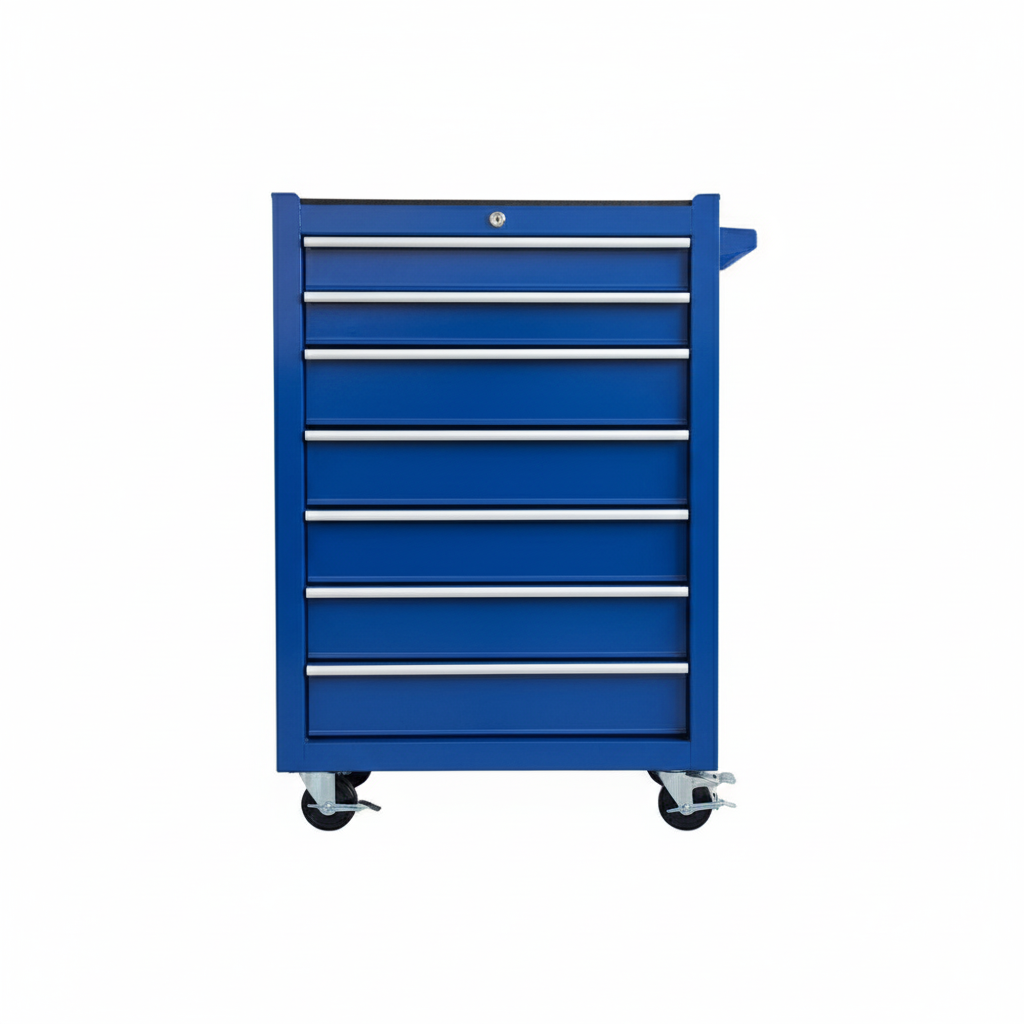 201 PIECE - FULLY STOCKED - BLUE STEEL ROLLING TOOL-CABINET