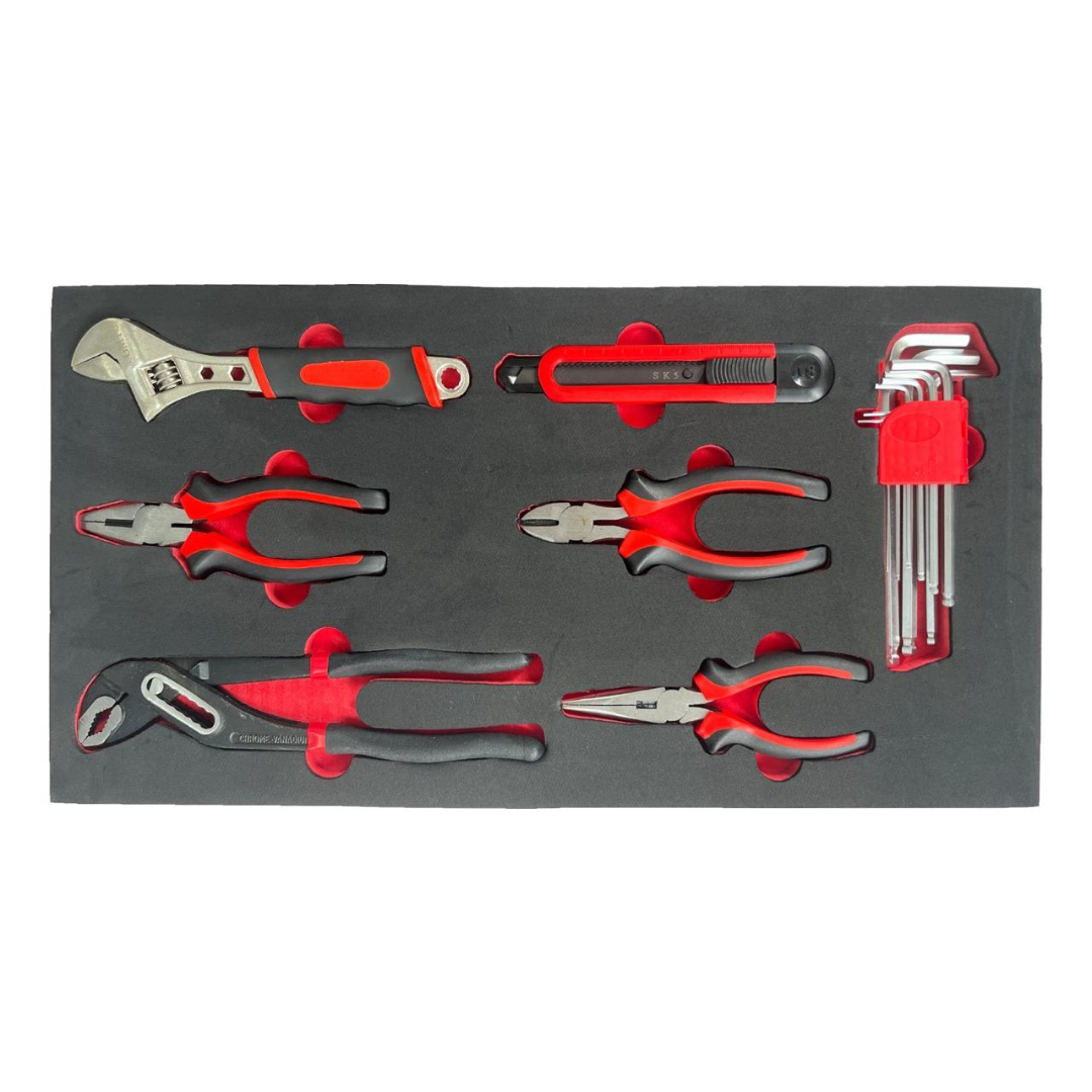 201 PIECE - FULLY STOCKED - RED STEEL ROLLING TOOL-CABINET