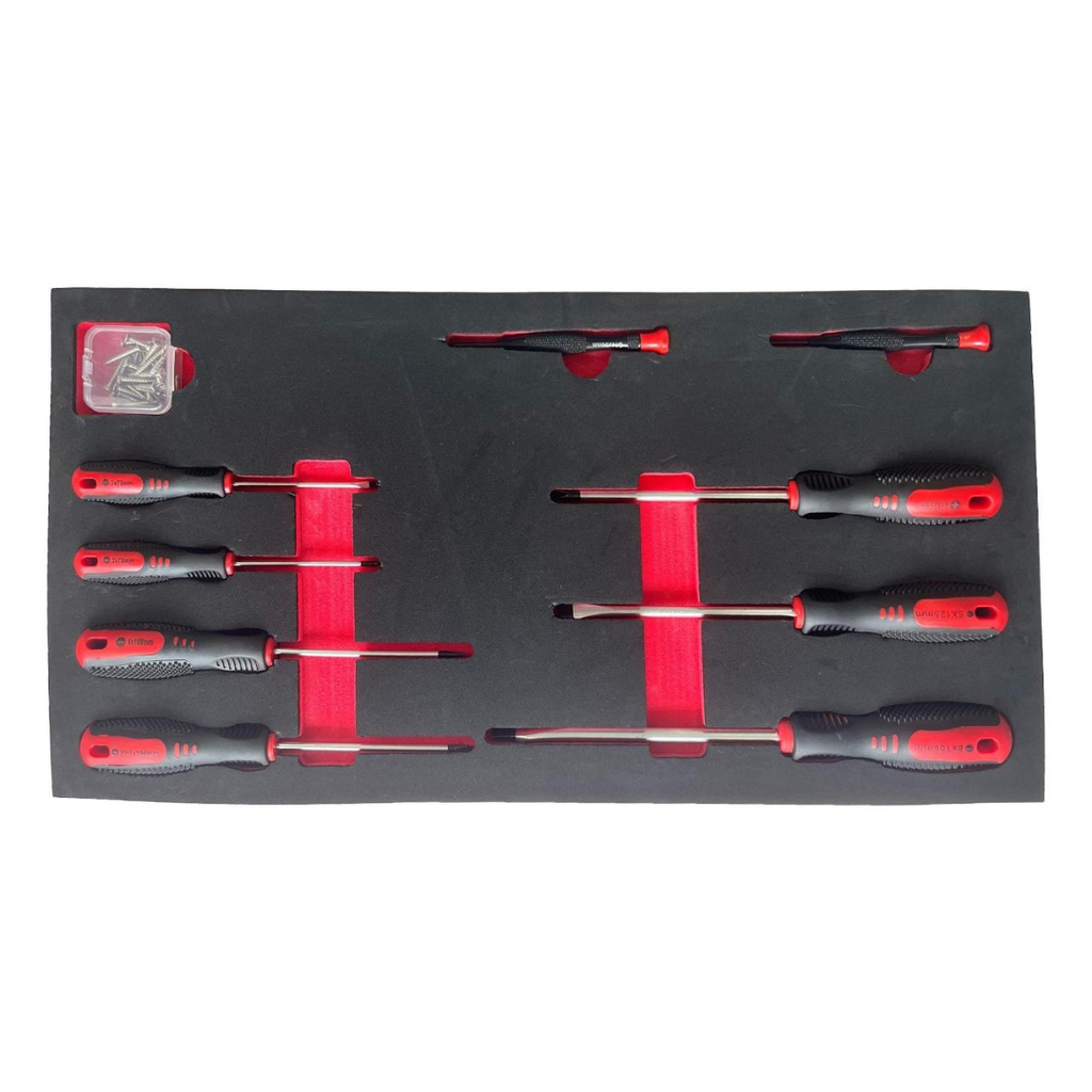 201 PIECE - FULLY STOCKED - RED STEEL ROLLING TOOL-CABINET